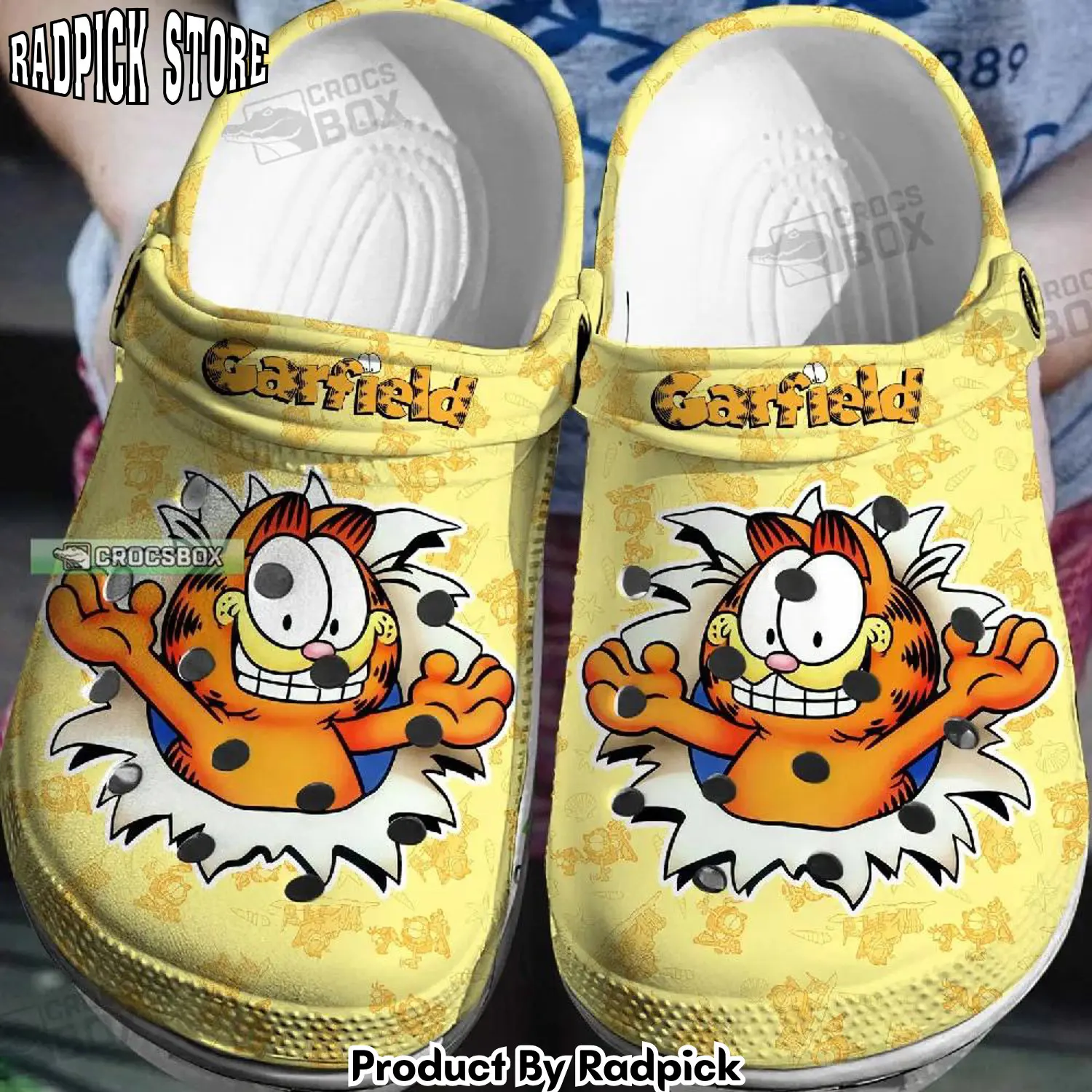 Radpick cute garfield clogs yellow rp6526891